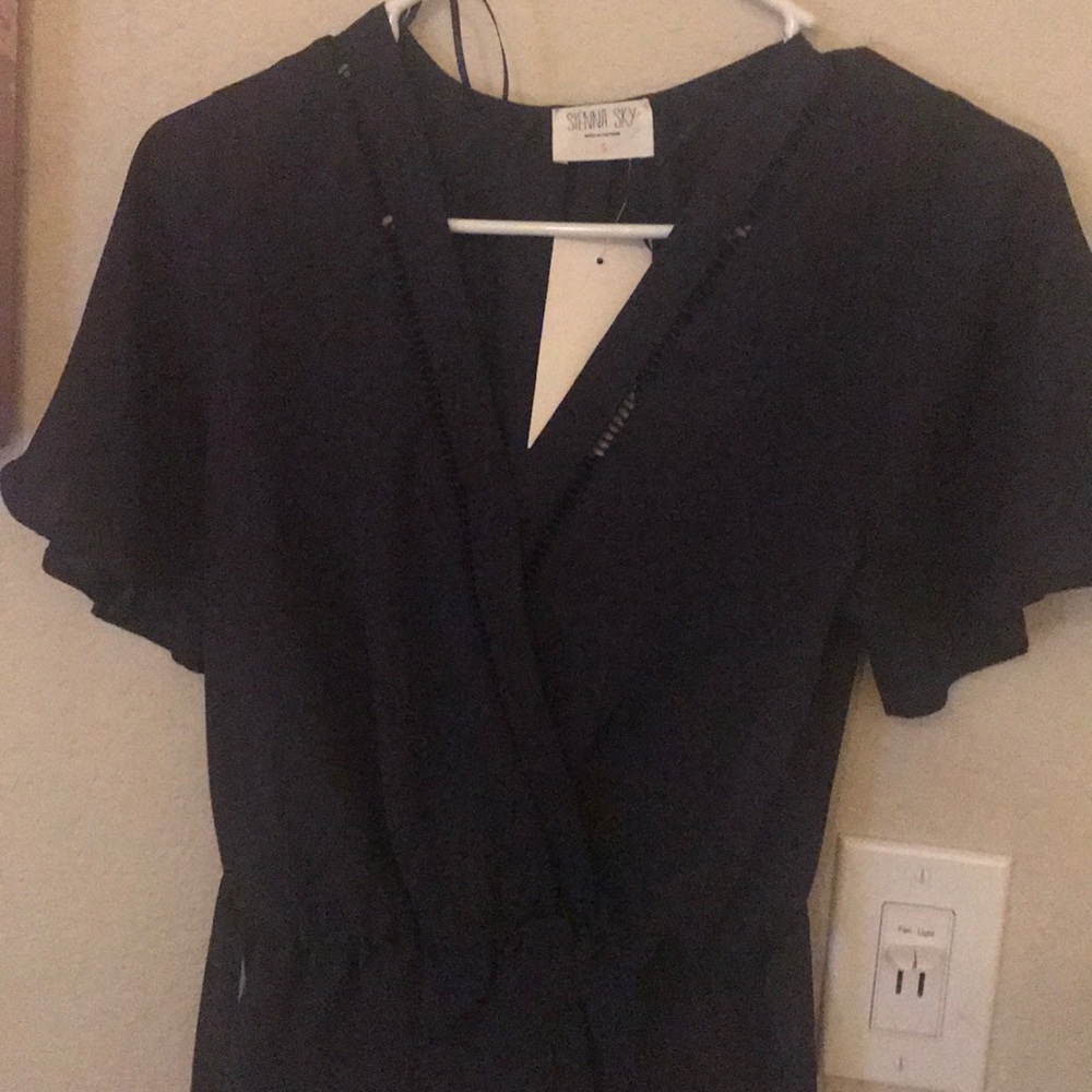 Cute navy blue blouse